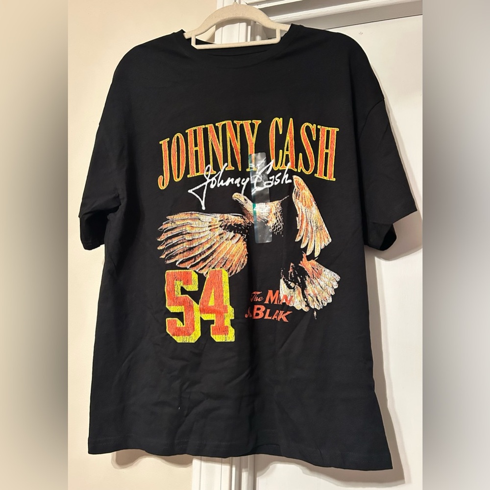 Johnny Cash Black Graphic T-Shirt
